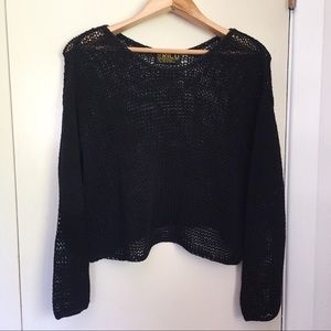 Black Wide Knit Sweater